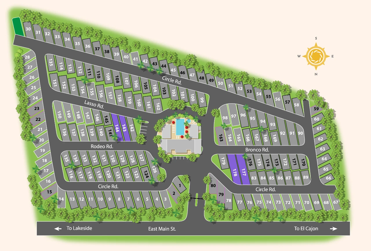 Circle RV Resort pull-through site