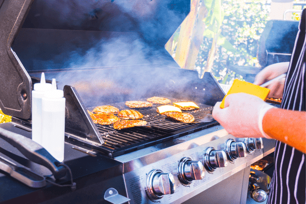 Grill and Chill Barbecue at Circle RV Resort, San Diego, CA.