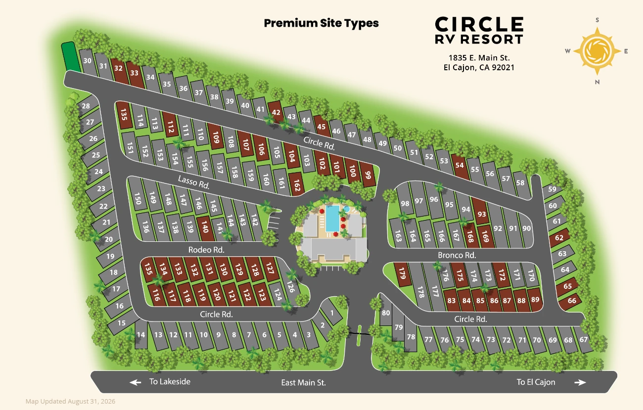 Circle RV Resort premium site type