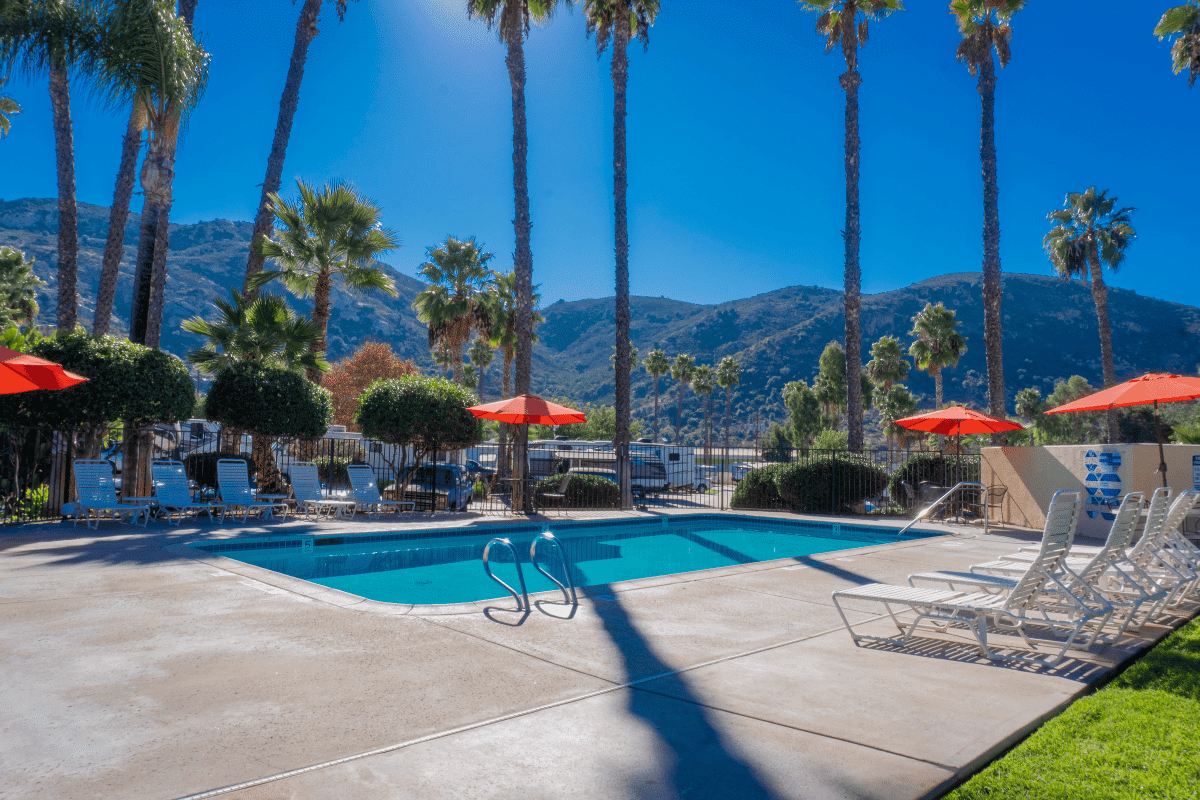Oak Creek RV Resort | Swimming Pool with scenic views
