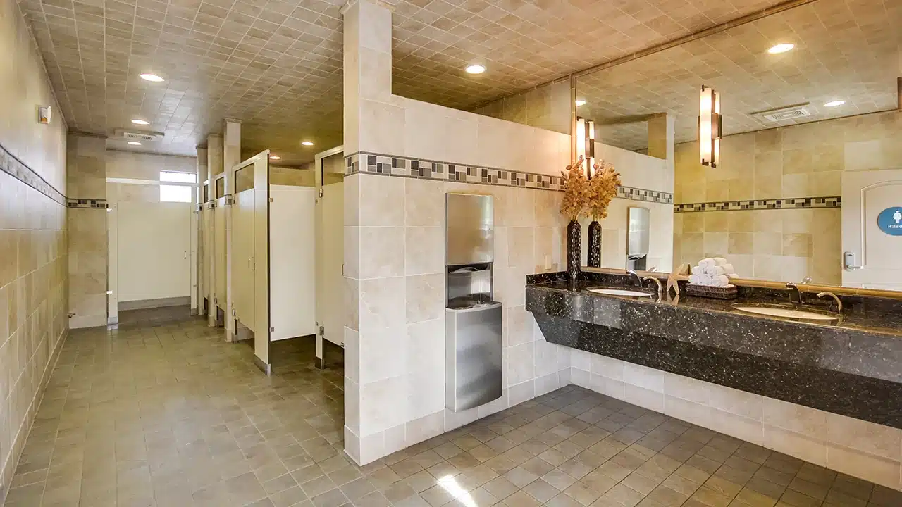 renewed bathrooms at Oak Creek RV Resort