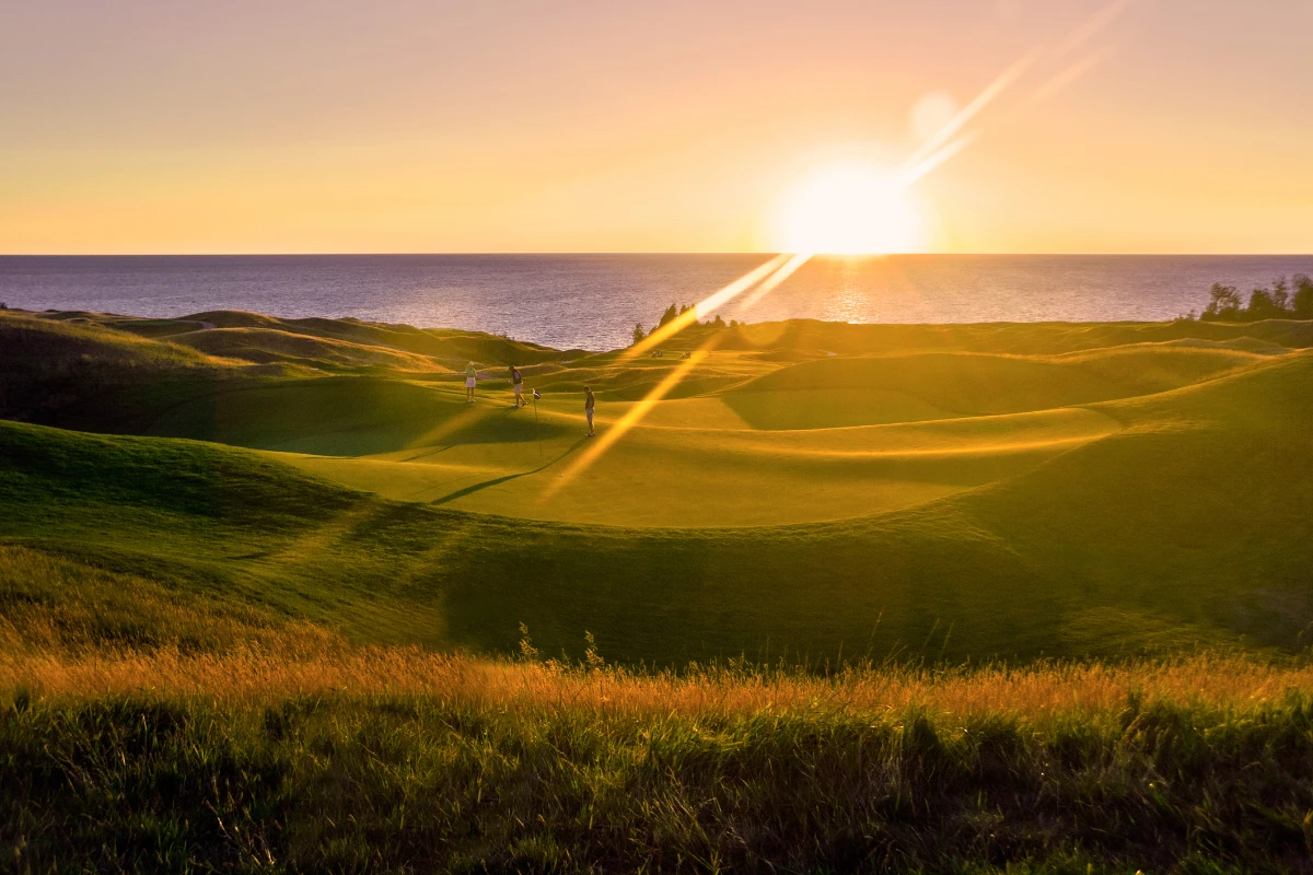 torrey pines golf course with the sun setting over the ocean near california resort.jpg