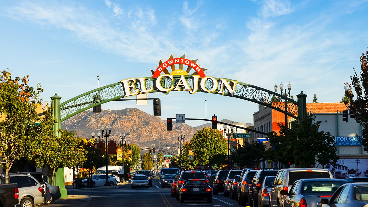 Downtown El Cajon during the day is beautiful.